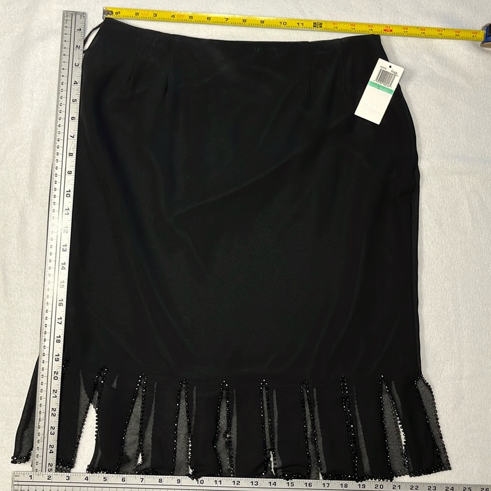 MSK Fringy Beaded Skirt, Women's size Large